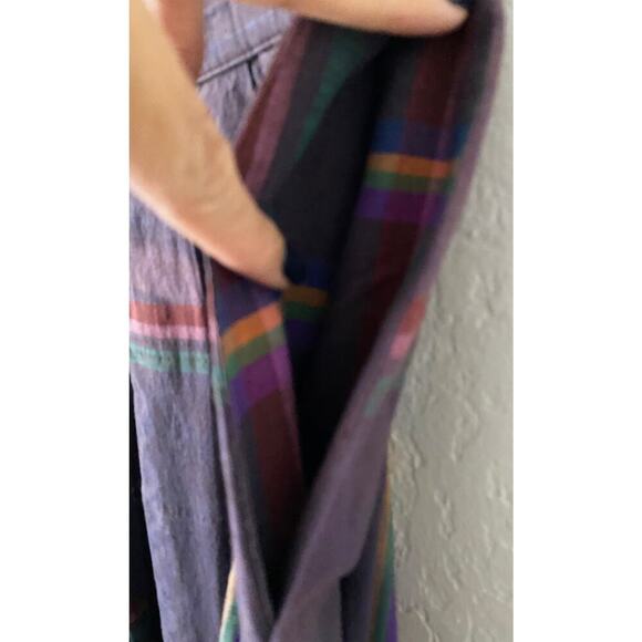 Vintage Women's J. Davis Ltd. Plaid Pleated Midi Skirt Pockets Side Closure 80's - Picture 3 of 5